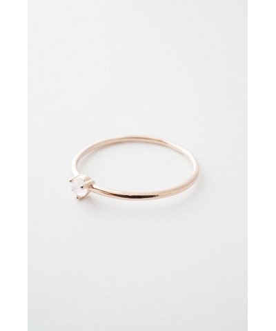 Rose Quartz Crystal Point Ring in Gold, Rose Gold, or Silver | Minimalist, Delicate Jewelry Rose Gold $10.83 Rings