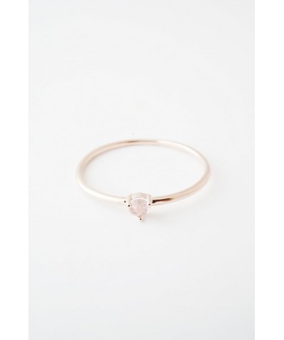 Rose Quartz Crystal Point Ring in Gold, Rose Gold, or Silver | Minimalist, Delicate Jewelry Rose Gold $10.83 Rings