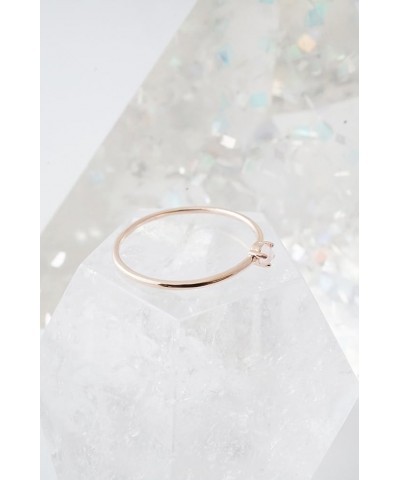 Rose Quartz Crystal Point Ring in Gold, Rose Gold, or Silver | Minimalist, Delicate Jewelry Rose Gold $10.83 Rings