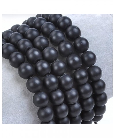 Natural Healing Power Gemstone Crystal Beads Unisex Adjustable Macrame Bracelets Matte Onyx 6mm $14.45 Bracelets