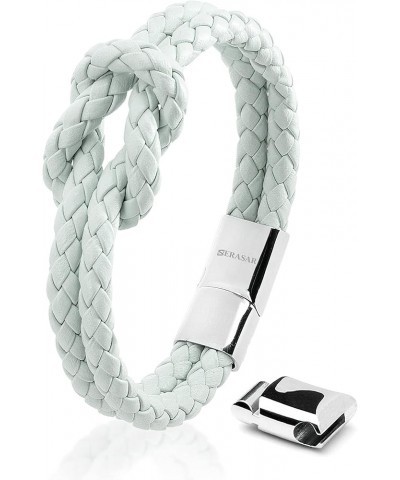 Leather Bracelet [Knot] for Women - Different Lengths and Colors - With Gift Box Blue 20cm $14.40 Bracelets