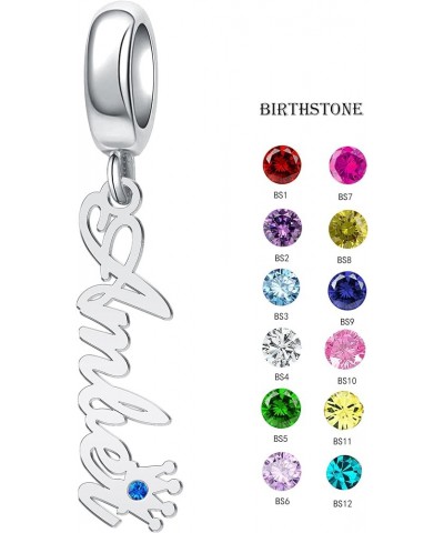 925 Sterling Silver Birthday Gifts Jan-Dec Simulated Birthstone Charms Bead For Bracelet Z-Custom charm style806 $5.19 Bracelets