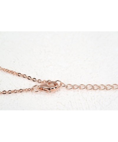 Sterling Silver Waterdrop Pear Shape Pendant Droplet Necklace Rose Gold $9.31 Necklaces