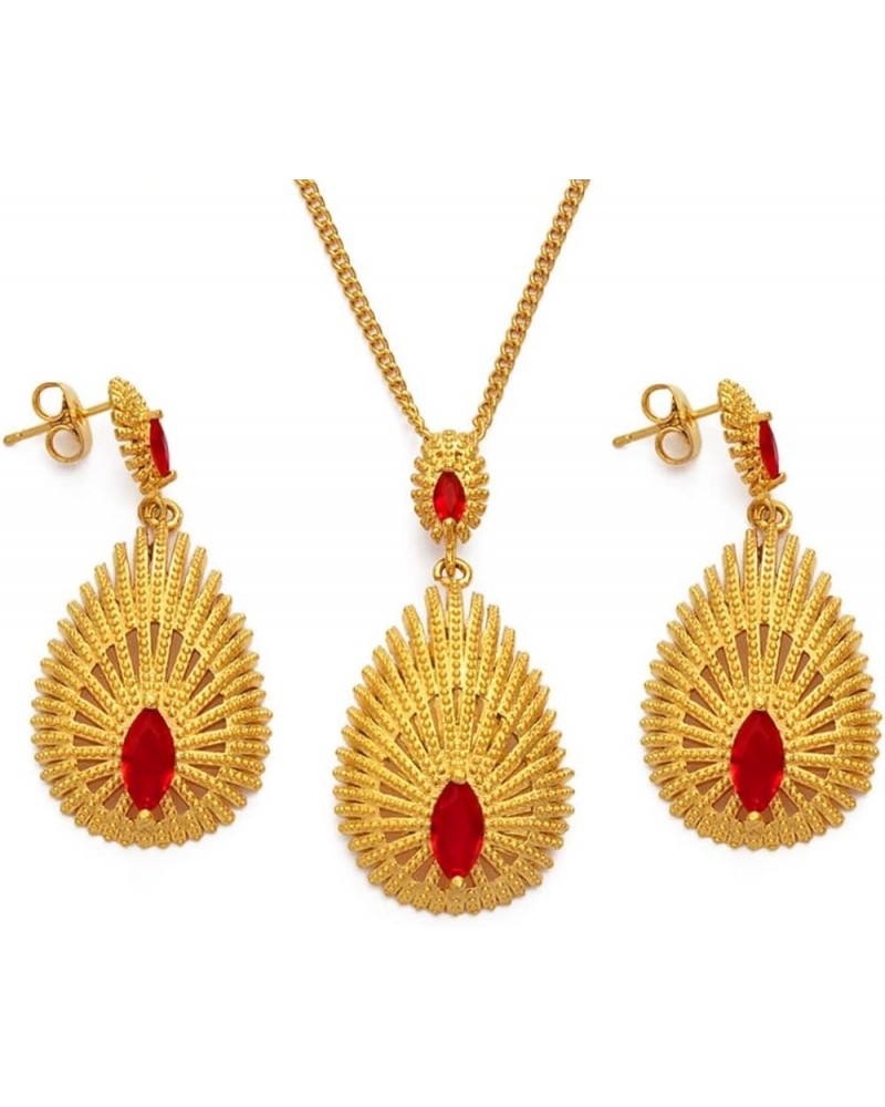 Ethiopian Jewelry for Women Set - Ethiopian Traditional Jewelry - Eritrea Gold Jewelry - African Necklace Earrings Jewelry Se...