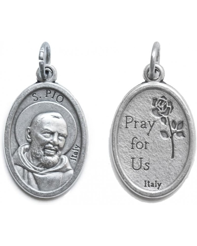 Religious Wear Oxidized Medals of Jesus, Mary and Saints - 1 Inch Long - Pack of 12 units Padre Pio $10.93 Pendants