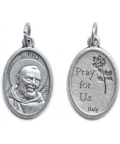 Religious Wear Oxidized Medals of Jesus, Mary and Saints - 1 Inch Long - Pack of 12 units Padre Pio $10.93 Pendants