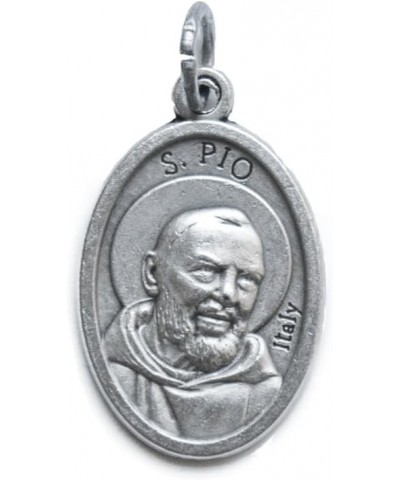 Religious Wear Oxidized Medals of Jesus, Mary and Saints - 1 Inch Long - Pack of 12 units Padre Pio $10.93 Pendants