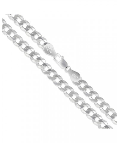 Men's Women's Sterling Silver Flat Curb Chain 1.2mm-4.4mm Solid 925 Italy Link Necklace 3.3mm Length 24 Inches $10.63 Necklaces