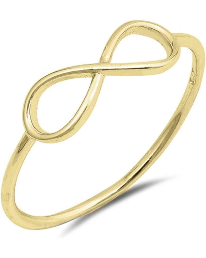 CHOOSE YOUR COLOR Sterling Silver Infinity Ring Gold-Tone $10.85 Rings