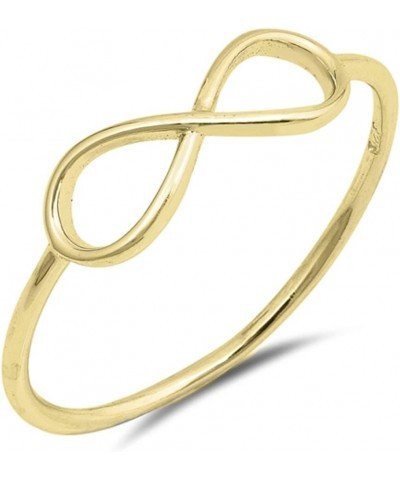 CHOOSE YOUR COLOR Sterling Silver Infinity Ring Gold-Tone $10.85 Rings