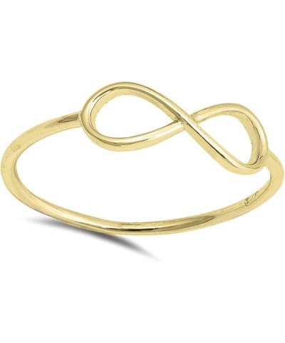 CHOOSE YOUR COLOR Sterling Silver Infinity Ring Gold-Tone $10.85 Rings