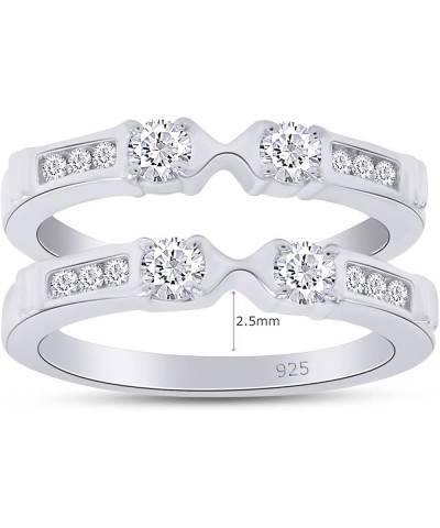 1/2 Carat Round Cut Lab Created Moissanite Diamond Enhancer Guard For Engagement Wedding Ring In 14K Gold Plated 925 Sterling...