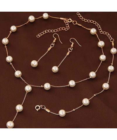 Pearl Set Jewelry for Women Pearl Necklaces Jewelry Set for women Chunky Pearl Necklaces for Women Pearl Necklace and Earring...