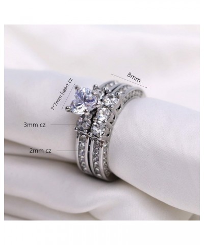 Yellow Gold Filled Bridal Sets Marquise cut Cz Engagement Ring 2pcs Womens Wedding Ring Sets White02 9 $14.09 Sets