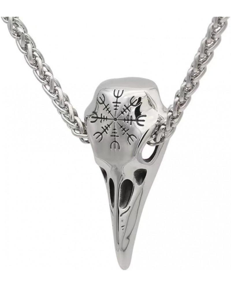 Nordic Coin Amulet Vegvísir Odin Triple Horn Triquetra Valknut All in One Pewter Pendant Necklace Style 3 $6.95 Necklaces