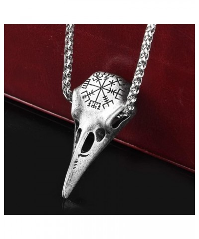 Nordic Coin Amulet Vegvísir Odin Triple Horn Triquetra Valknut All in One Pewter Pendant Necklace Style 3 $6.95 Necklaces