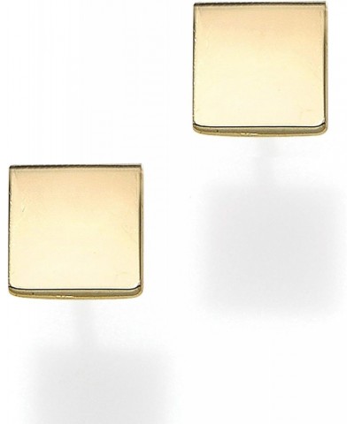 14k Yellow Gold Square Shape Stud Earrings $40.66 Earrings