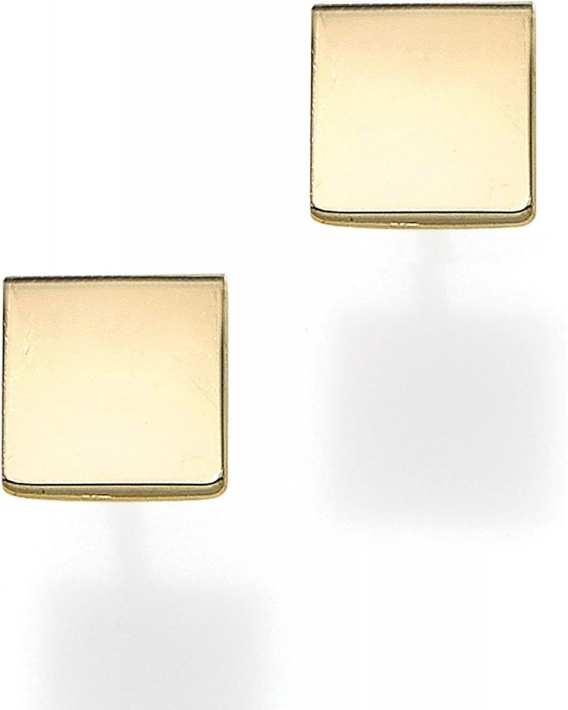 14k Yellow Gold Square Shape Stud Earrings $40.66 Earrings