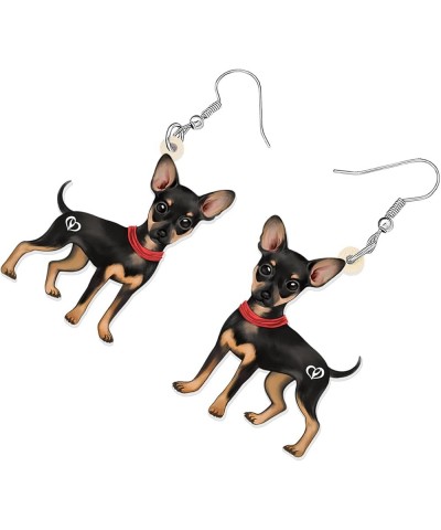 Acrylic Chihuahua Earrings Dangle Drop Fashion Pet Jewelry for Women Girls Kids Charm Gift Chihuahua C $6.47 Earrings