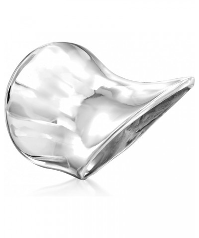 Italian Sterling Silver Asymmetrical Ring $50.96 Rings