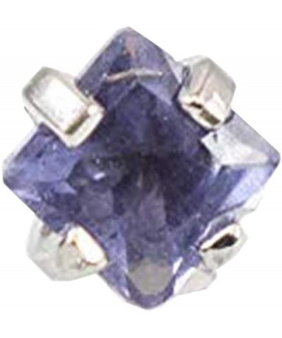 3mm Tanzanite Square Jewel Internally Threaded Dermal Top $7.07 Body Jewelry