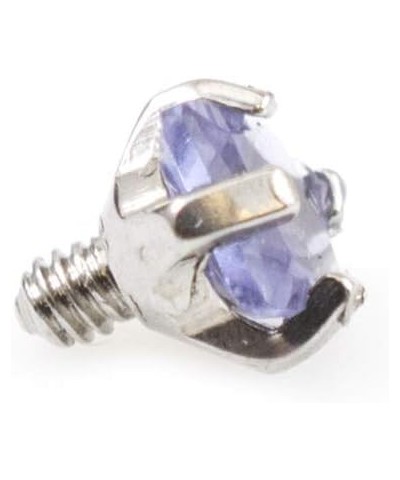 3mm Tanzanite Square Jewel Internally Threaded Dermal Top $7.07 Body Jewelry