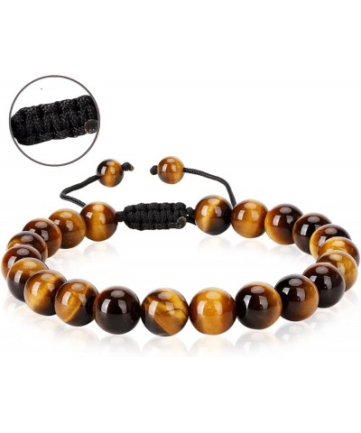 Christmas Gifts For Natural Tiger Eye Bracelet,8MM Beads Bracelet,Braided Gift Bracelet & Stretch Gift Bracelet Red Tiger Eye...