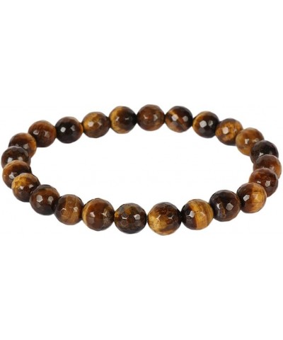 Natural Gemstone Round Beads Stretch Bracelet Healing Reiki 8-9mm Unisex Bracelet Tiger Eye $9.78 Bracelets