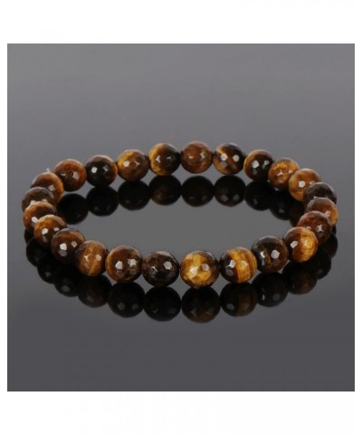 Natural Gemstone Round Beads Stretch Bracelet Healing Reiki 8-9mm Unisex Bracelet Tiger Eye $9.78 Bracelets