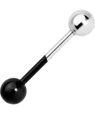 14G Dual Color Anodized Titanium Steel Nipple Ring Barbell Tongue Piercing 5/8 Black-Silver Toned $7.13 Body Jewelry