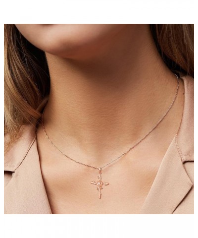 Sterling Silver Cross Necklace for Women Dna Infinity Rose Cross Pendant Necklace Religious Necklace for Women Cross Jewelry ...