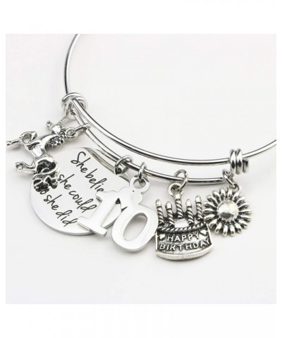 Birthday Gifts for Women 13th 16th 18th 21st 30 40 50 60 65 70 80 90 Fabulous Live Laugh Love Cake Charms Expandable Bracelet...