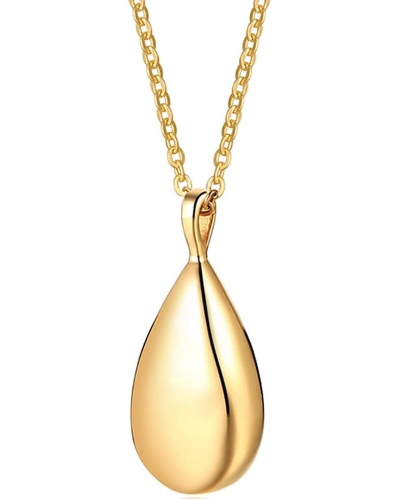 Stainless Steel Wate Drop Tear Shaped Memorial Keepsake Cremation Ash Urn Pendant Necklace Gold $6.88 Necklaces