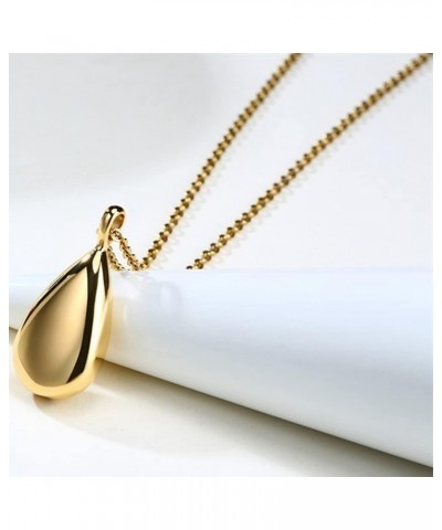 Stainless Steel Wate Drop Tear Shaped Memorial Keepsake Cremation Ash Urn Pendant Necklace Gold $6.88 Necklaces