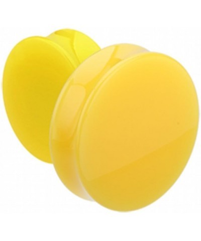 Supersize Neon Colored Acrylic Double Flared WildKlass Ear Gauge Plug (Sold as Pairs) 1-1/4" (32mm) Yellow $14.27 Body Jewelry