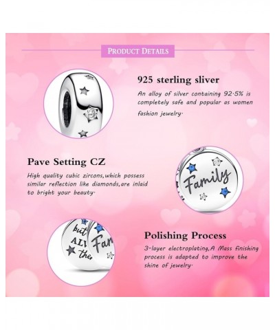 925 Sterling Silver Charm Beads Pendants for Bracelets Charms birthday christmas Gift mother's day gift for Women Family they...