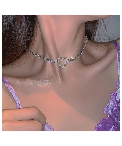 Silver 3 Tier Layered Choker Necklaces Dainty Layering Chain Necklace Simple Adjustable Initial Coin Cross Pendant Necklaces ...