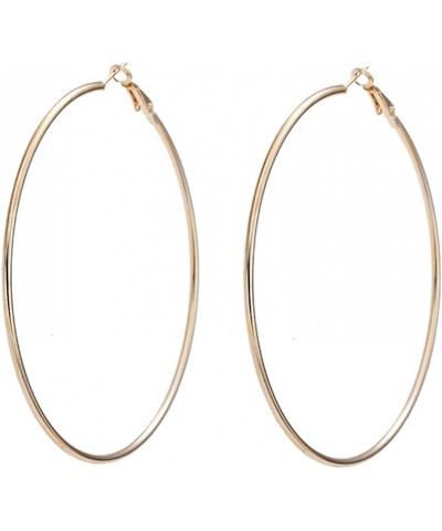 Large Hoop Earrings for Women 70mm (Gold) $5.00 Earrings