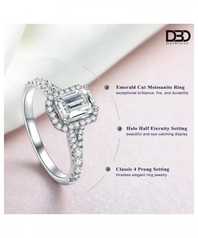 Moissanite Rings for Women 925 Sterling Silver Created Diamond Wedding Ring D Color VVS1 Heart/Pear/Cushion/Round Cut Moissan...