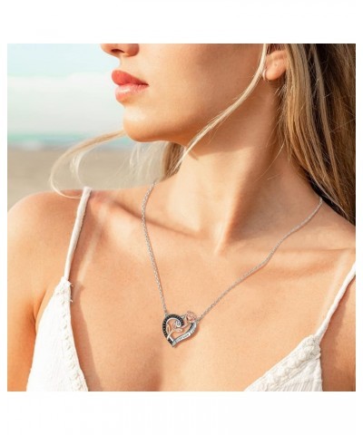 Love Heart Pendant Necklaces for Women 925 Sterling Silver Rose Gold Pendant Christmas Birthday Anniversary Jewelry Gifts for...