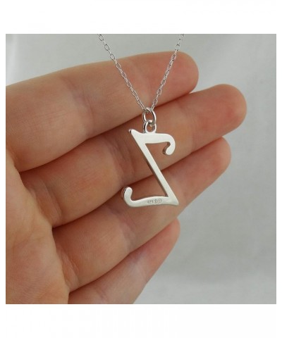 Sterling Silver Script Letter Charm Necklace, A-Z Alphabet Initial Name, 18" Cable Chain Z $12.04 Necklaces