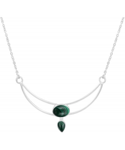 Genuine Gemstone Handmade Necklace Jewelry Malachite $11.39 Necklaces