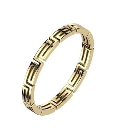 Gold Maze Cut Out Stainless Steel Ring $10.25 Rings