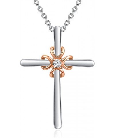 Cross Pendant Necklace 925 Sterling Silver Cross Necklace Religious Jewelry Birthday Christmas Gifts for Women Her Girls Teen...