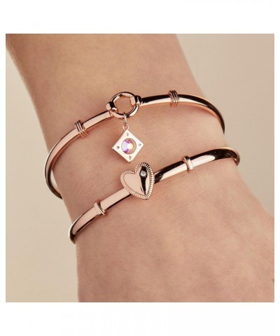 AA734022SR,Heart Clip Bangle,Shiny Rose Gold,Rose Gold, Bracelets $13.42 Bracelets