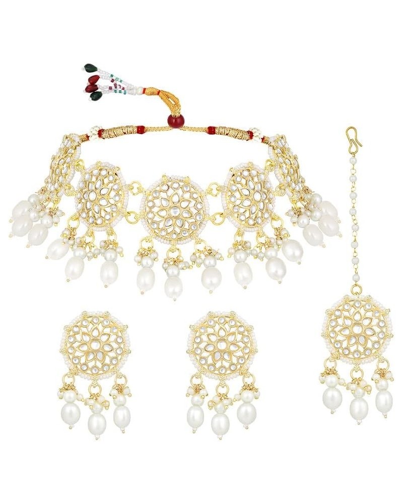 Indian Ethnic Wedding Wear Necklace Set White 5 $15.36 Jewelry Sets