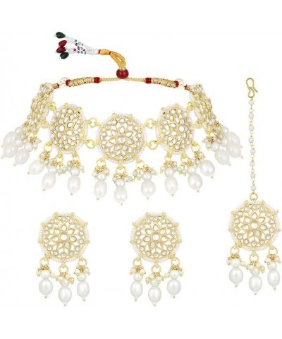 Indian Ethnic Wedding Wear Necklace Set White 5 $15.36 Jewelry Sets