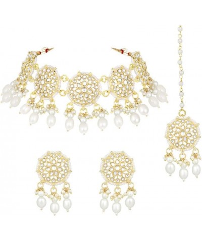 Indian Ethnic Wedding Wear Necklace Set White 5 $15.36 Jewelry Sets