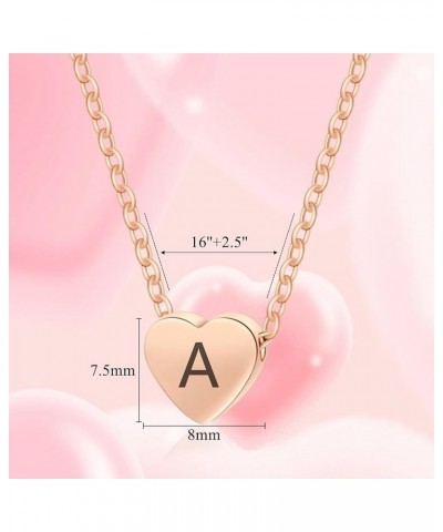 Heart Initial Necklaces for Women Girls - 14K Gold Filled Heart Pendant Letter Alphabet Necklace, Tiny Initial Necklaces for ...