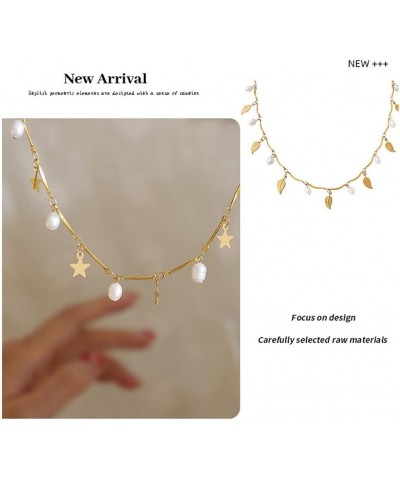 Freshwater Pearl Necklace Gold Plated Choker Necklace Small White Pearl Choker Jewelry Gifts Baroque pearl $10.19 Necklaces